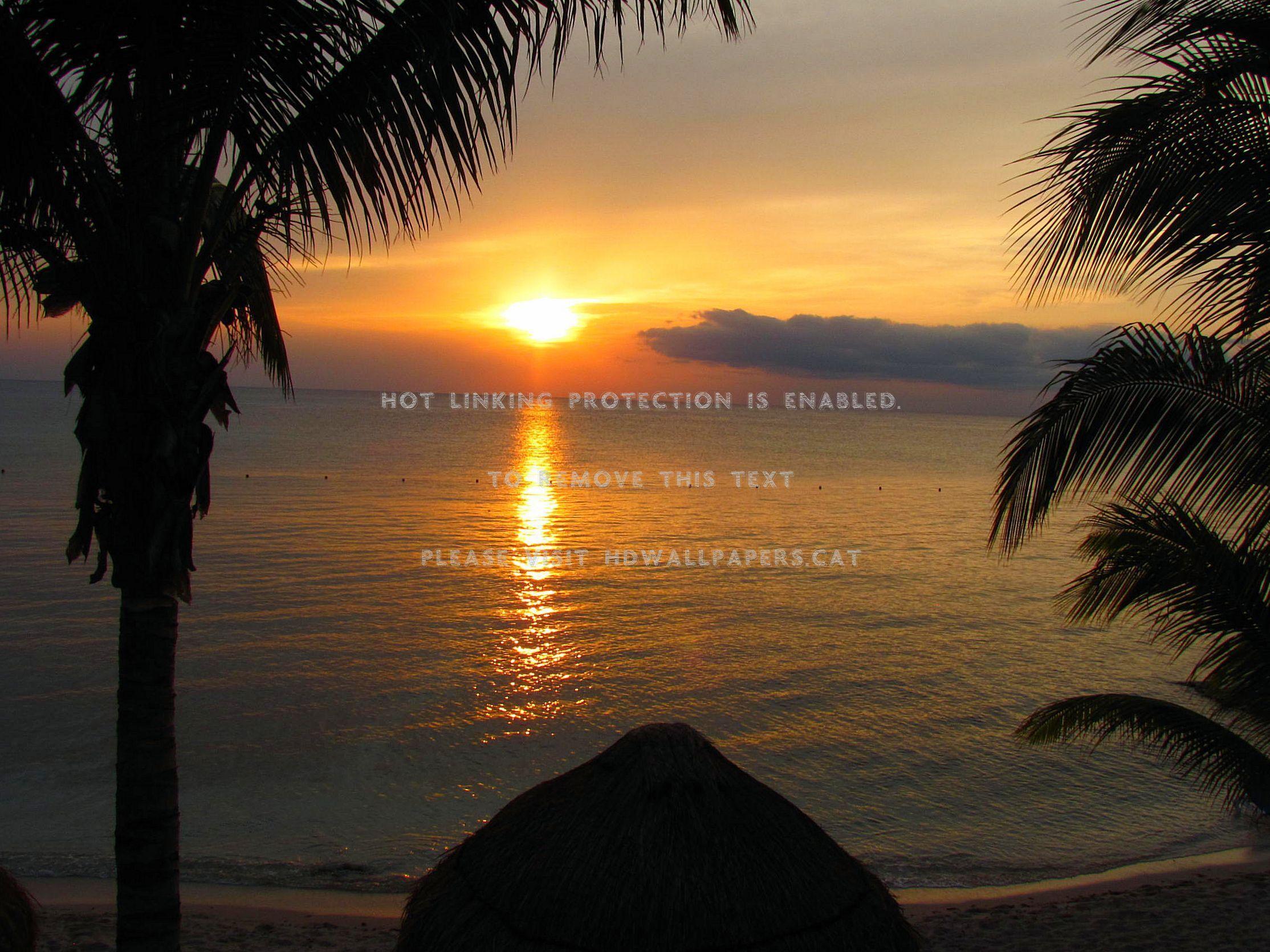 2228x1672 sunset in cozumel nature sky orange mexico