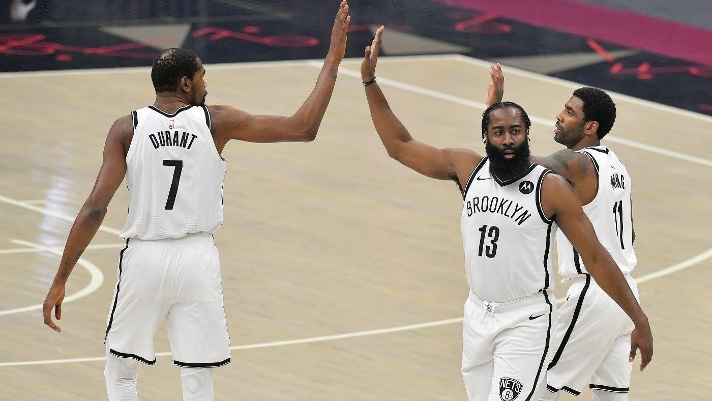1400x788 Nets fall to Cavs in big three's debut, but still some fireworks from Kevin Durant, Kyrie Irving, James Harden