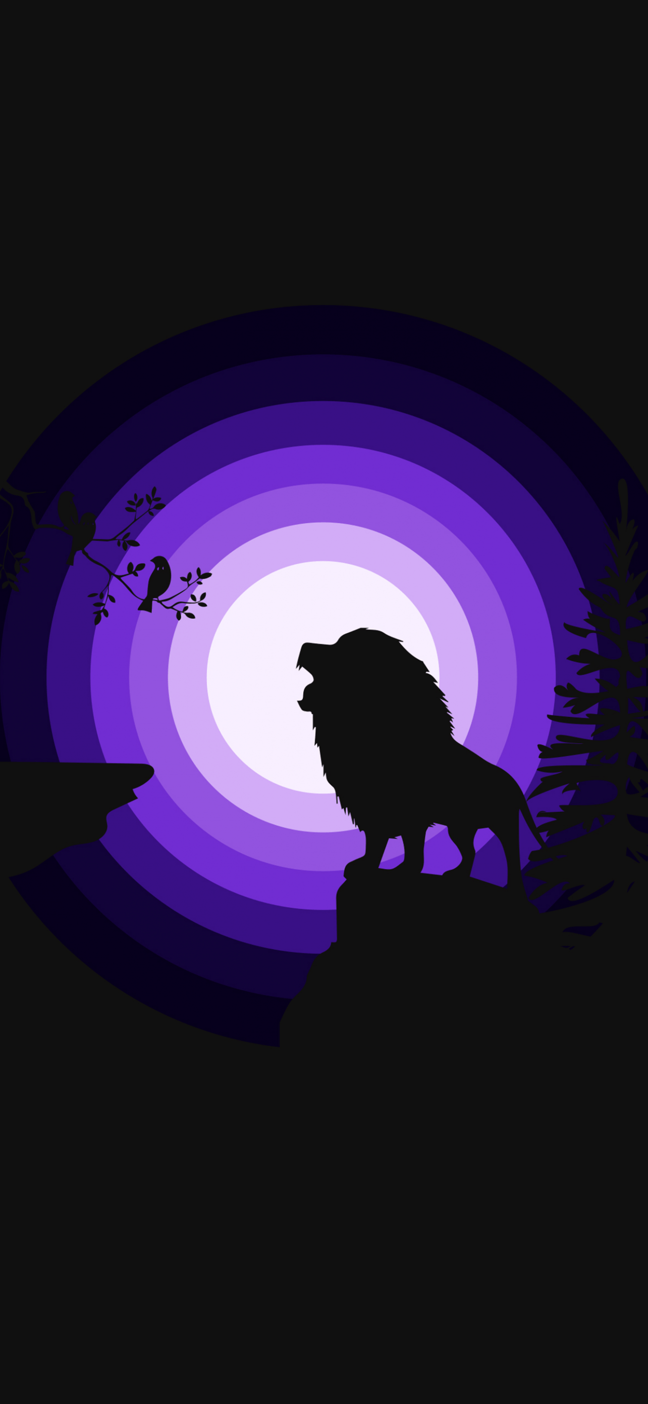 1284x2778 Lion 4K Wallpaper, Roaring, Silhouette, Moon, Night, Purple, Black Dark