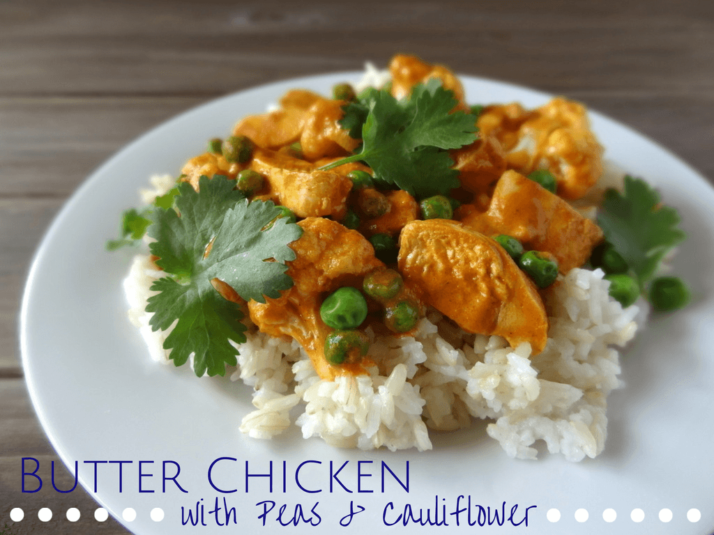 1024x768 Butter Chicken with Peas and Cauliflower