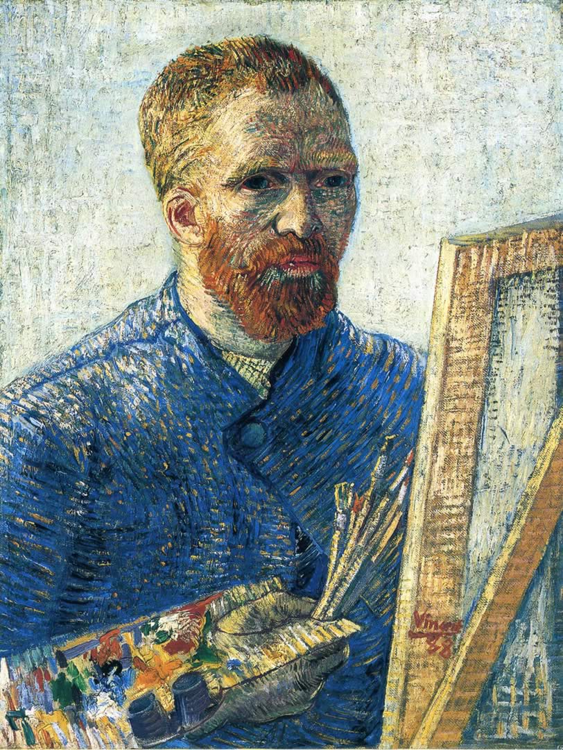 812x1080 Self Portrait As A Painter In Front Of The Easel Van Gogh Wallpaper Image