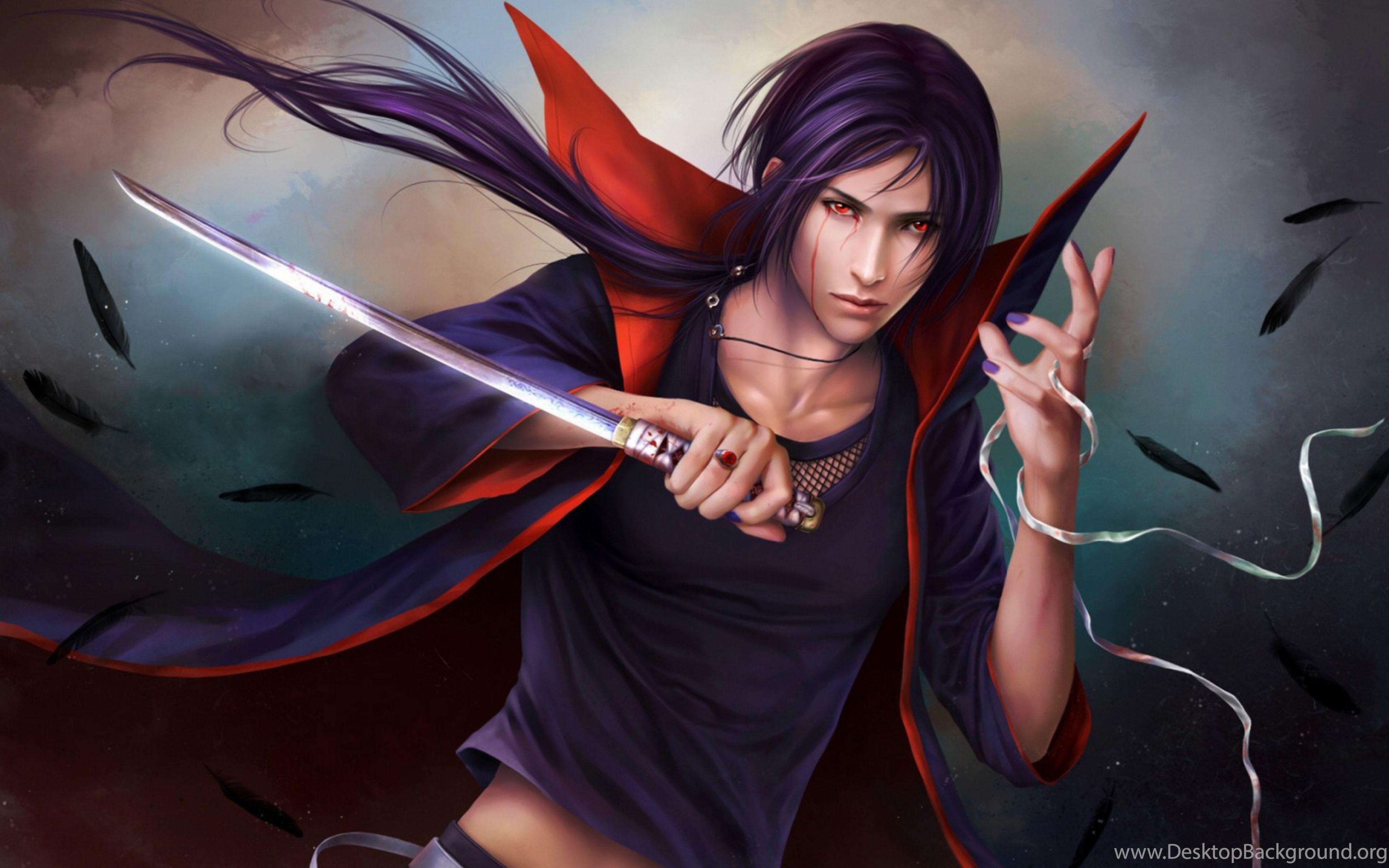 3840x2400 Download Wallpaper 3840x2400 Art, Naruto, Itachi, Uchiha Ultra HD. Desktop Background
