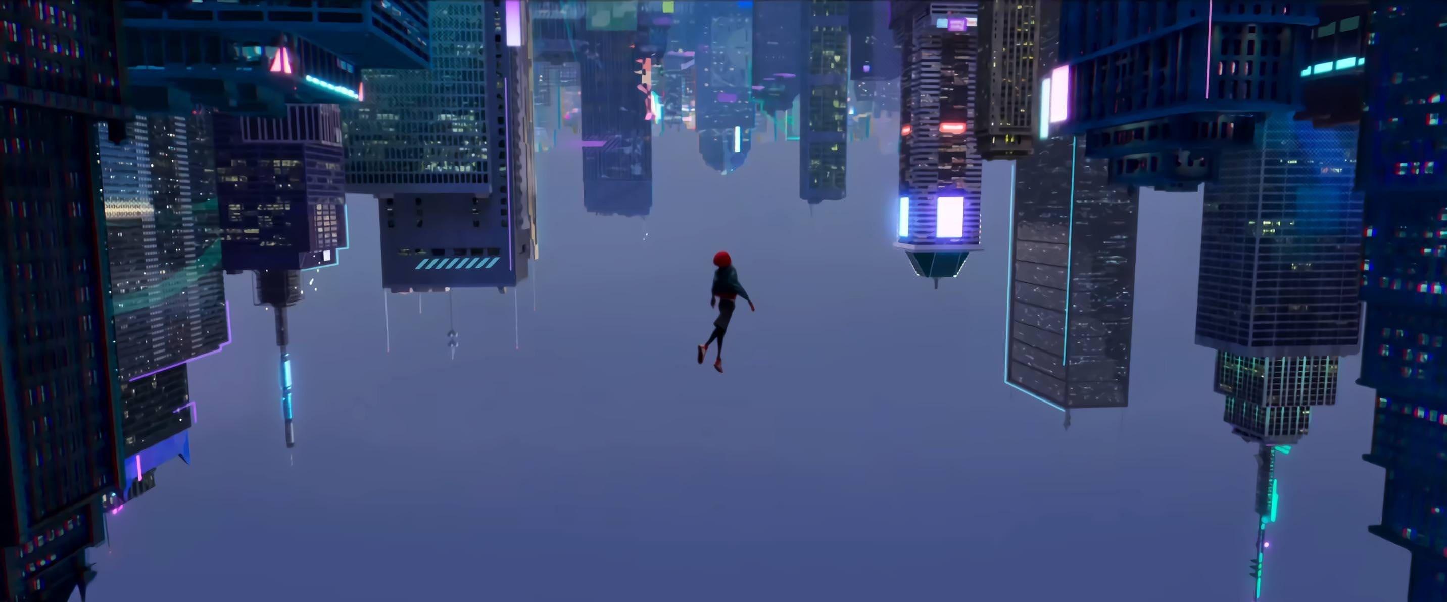 2864x1192 Illustration Of Spider Man Falling Down #Spider Man Miles Morales Spider Man: Into The Spider Verse K #wallpaper #hdwallp. Spider Verse, Wallpaper Pc, Spiderman