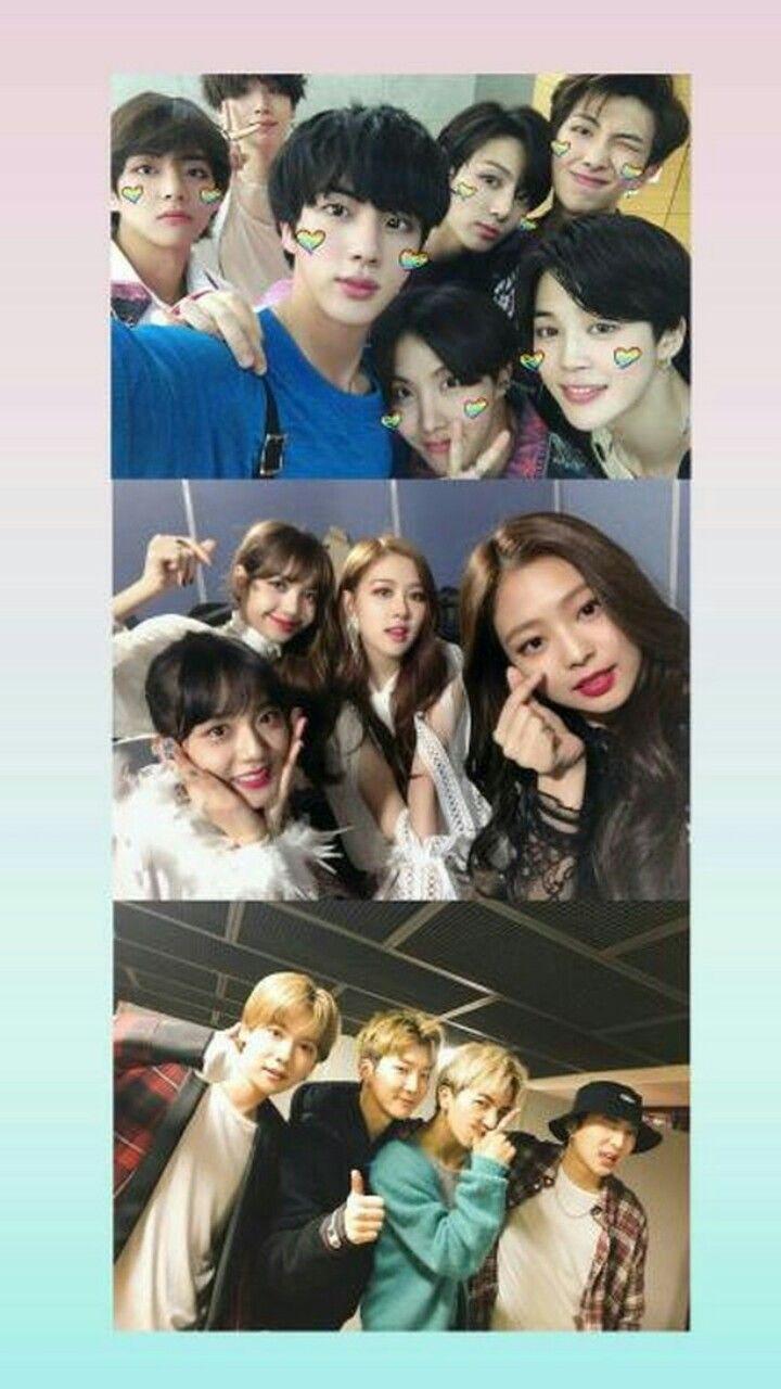 720x1280 Most popular kpop groups favorites: BTS, Blackpink, WINNER. Blackpink and bts, Wallpaper, Blackpink