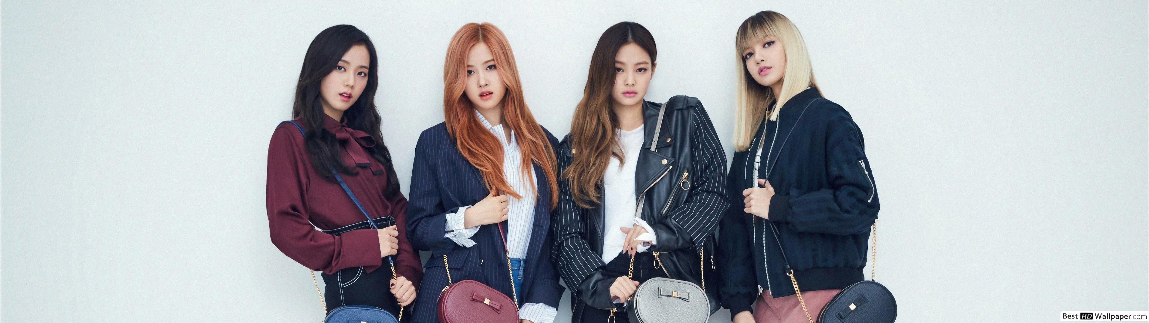 3840x1080 Blackpink Group Photo Wallpaper reborn 2020
