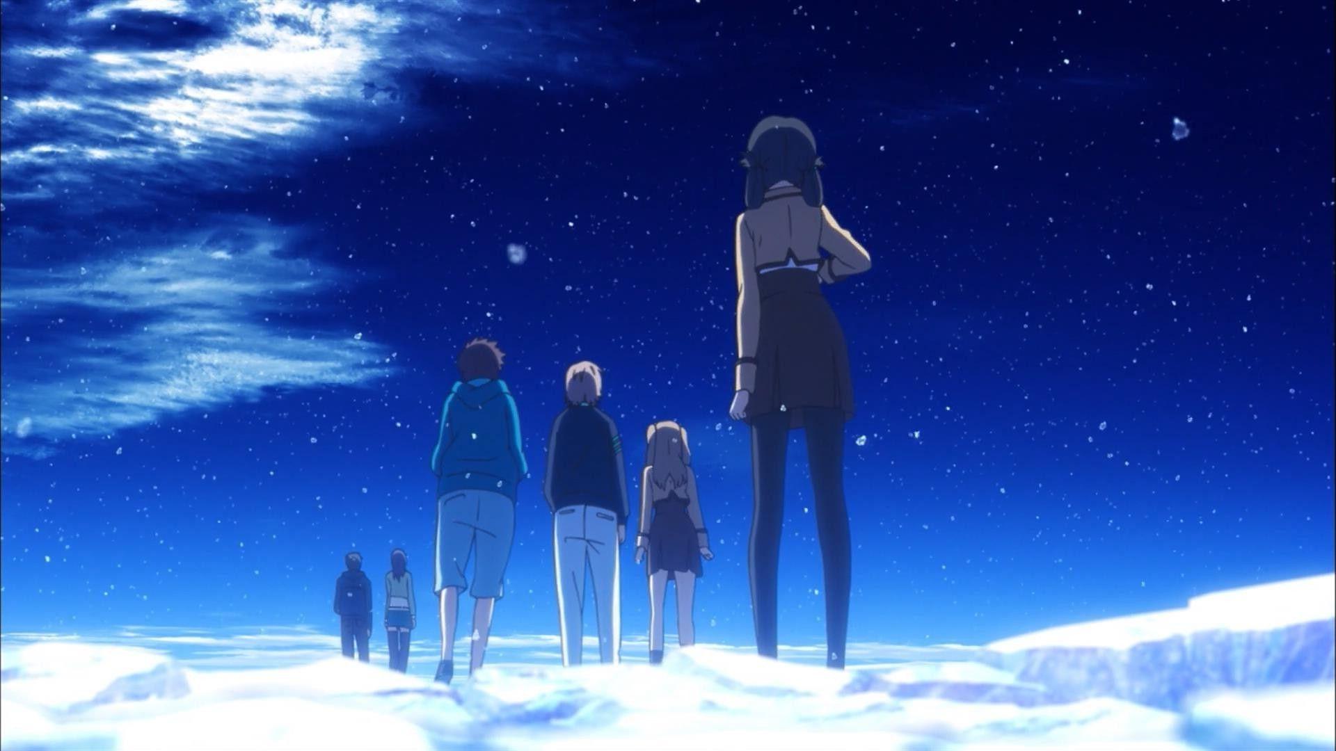 1920x1080 Nagi No Asukara, Hikari Sakishima, Kaname Isaki, Tsumugu Kihara, Sayu Hisanuma, Chisaki Hiradaira, Snow, Sky, Winter Wallpaper HD / Desktop and Mobile Background