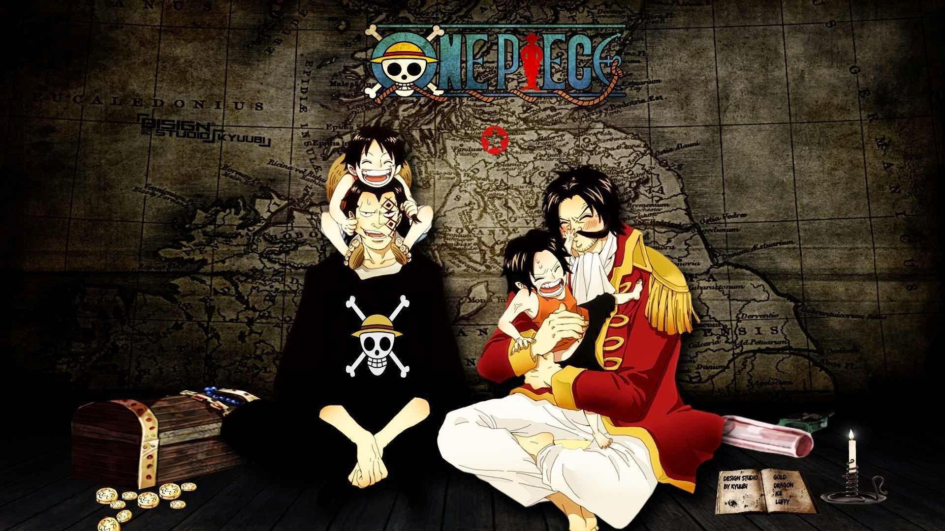 1920x1080 Anime Free Wallpaper: Dragon and Roger One Piece