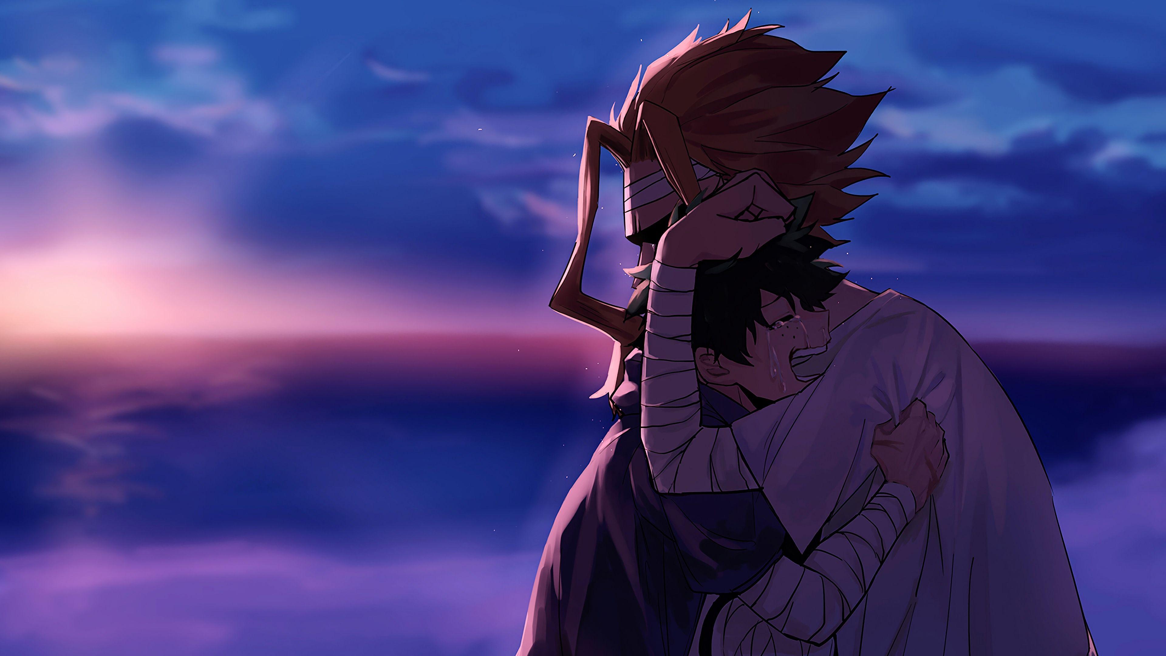 3840x2160 Izuku and All Might .