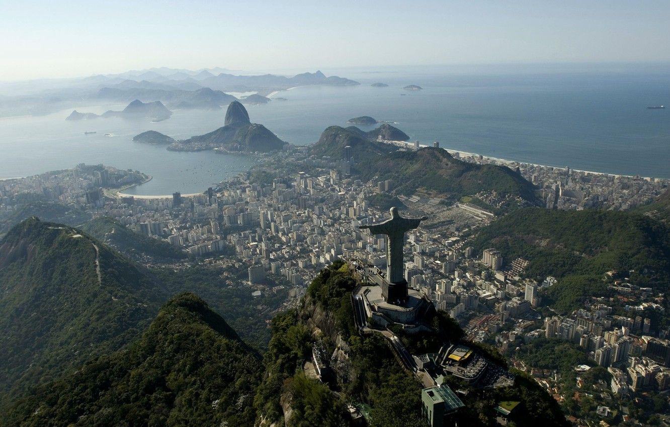 1332x850 Wallpaper sea, Brazil, sea, Rio de Janeiro, Brazil, Cristo Redentor, Rio de Janeiro, Corcovado, Sugar Loaf, Corcovado, Cristo Redentor, Sugar loaf image for desktop, section город