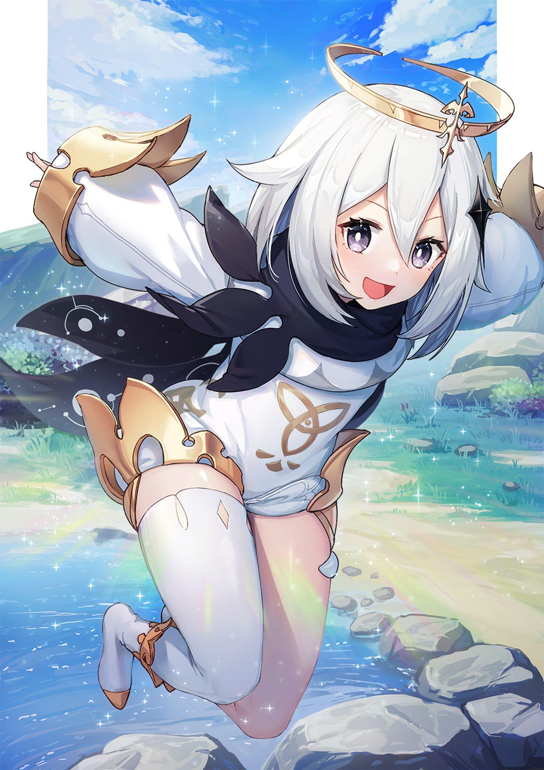 1807x2560 Paimon (Genshin Impact). Serarinne Download Anime Girl Wallpaper