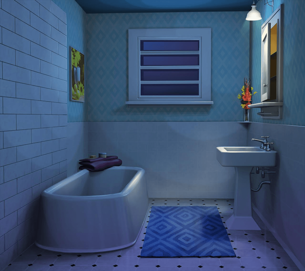 bathroom, slice of life anime, anime scenery by Makoto | Stable Diffusion |  OpenArt