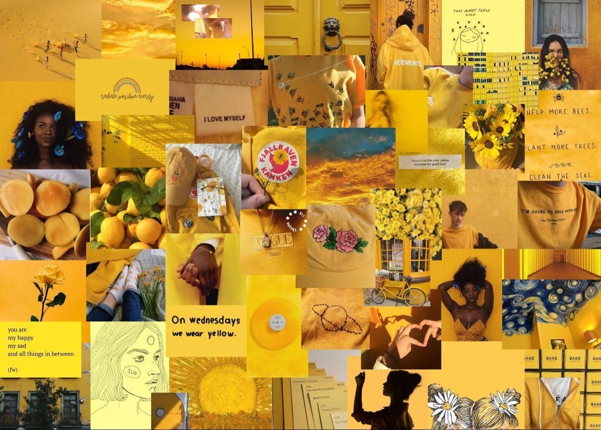 Collage Aesthetic Yellow Laptop Wallpapers - Top Free Collage Aesthetic  Yellow Laptop Backgrounds - WallpaperAccess
