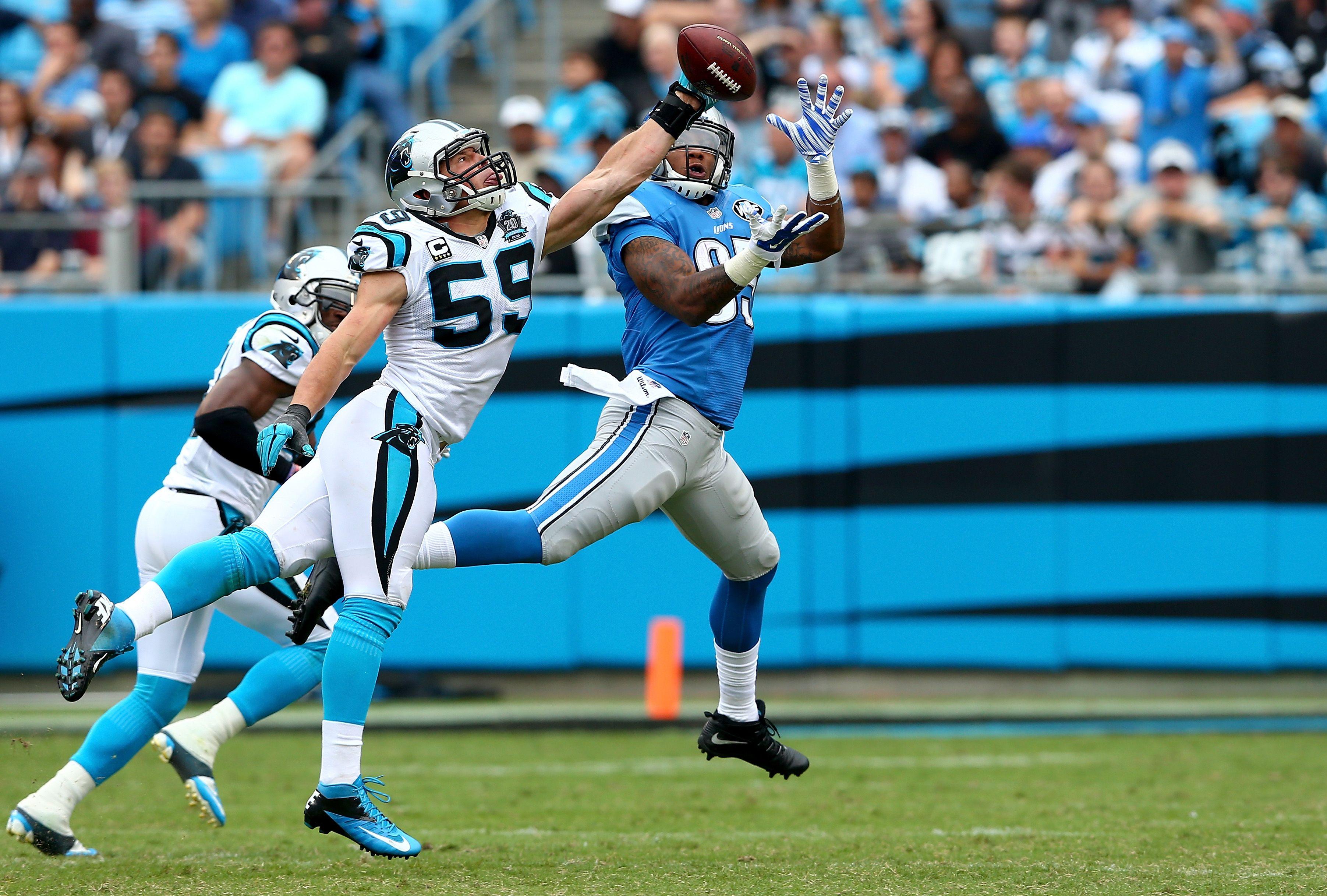 3606x2434 Detroit Lions V Carolina Panthers « Cbs Detroit Kuechly In Game