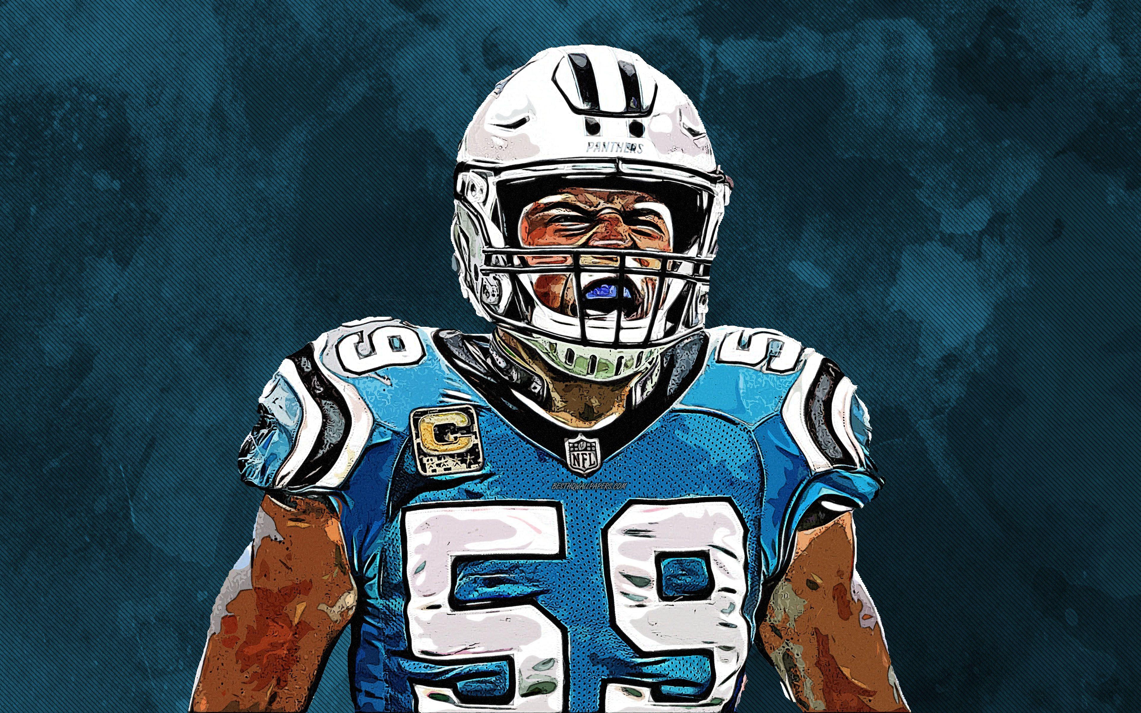 3840x2400 Luke Kuechly Carolina Panthers .