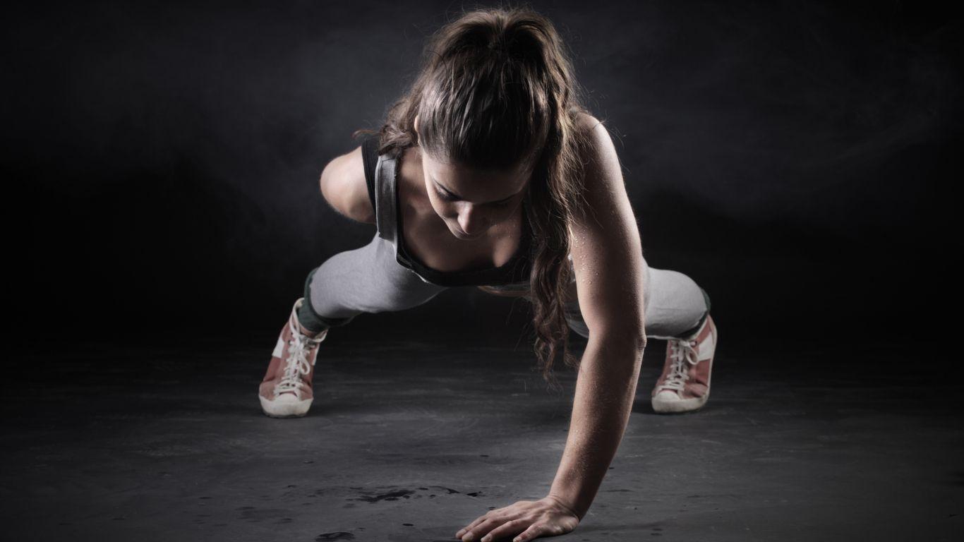 1366x768 Free download Fitness Girl One Hand Push Up HD Wallpaper [2880x1800] for your Desktop, Mobile & Tablet. Explore Female Fitness Wallpaper. Fitness Wallpaper, Fitness Model Wallpaper, Fitness