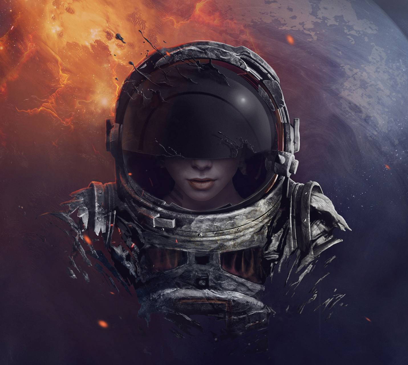 1431x1280 Download Girl Astronaut Wallpaper HD By __KoniG__. Wallpaper