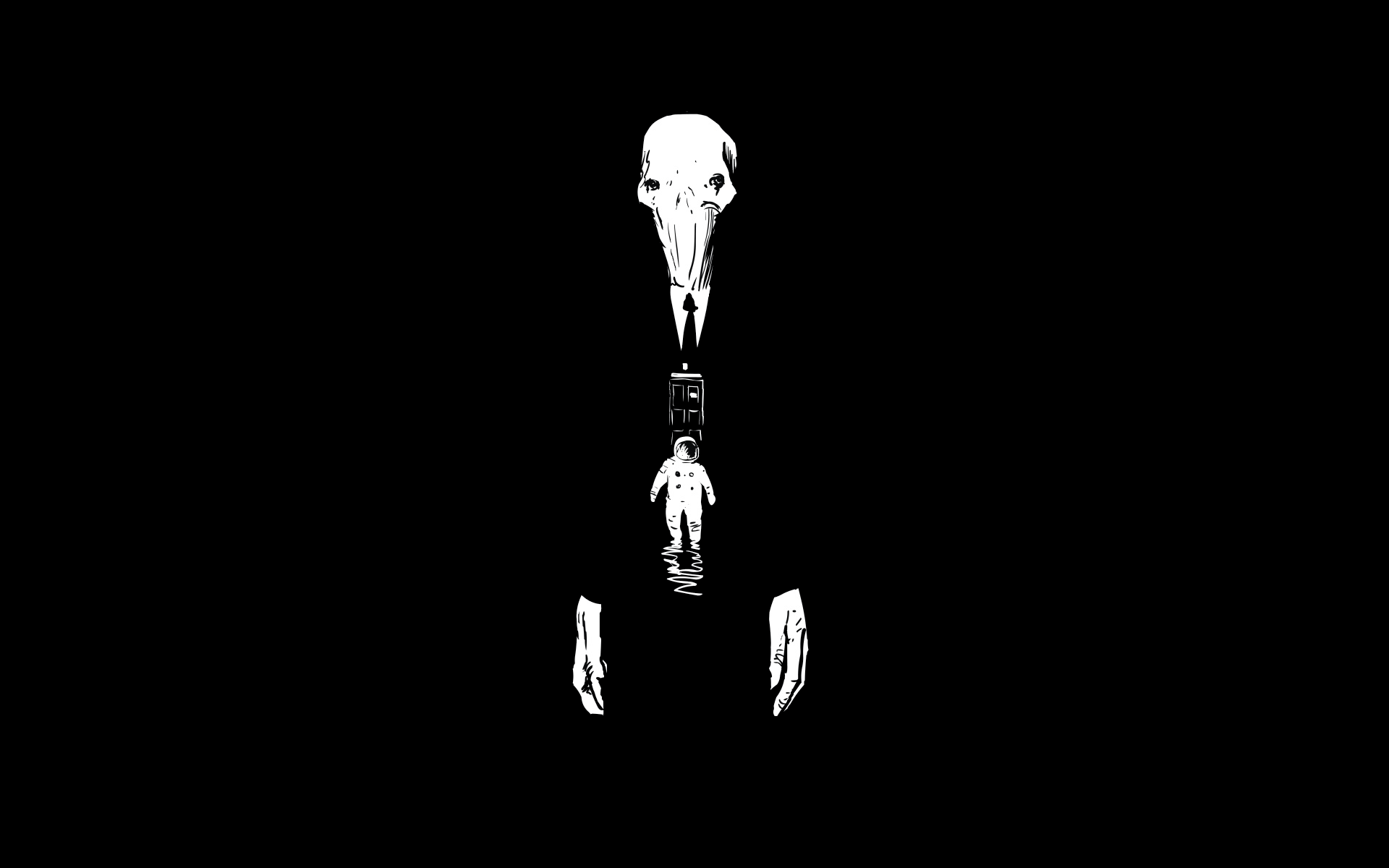 1920x1200 Minimalist Astronaut Wallpaper