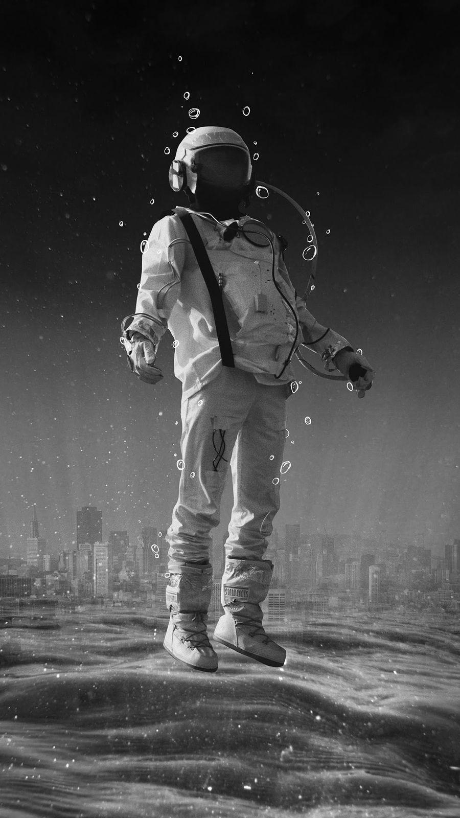 Black and White Astronaut Wallpapers Top Free Black and White Astronaut Backgrounds
