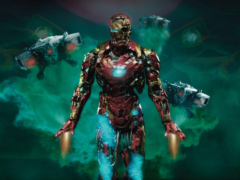 1024x768 Desktop wallpaper superhero, zombie iron man, artwork, HD image, picture, background, a646af