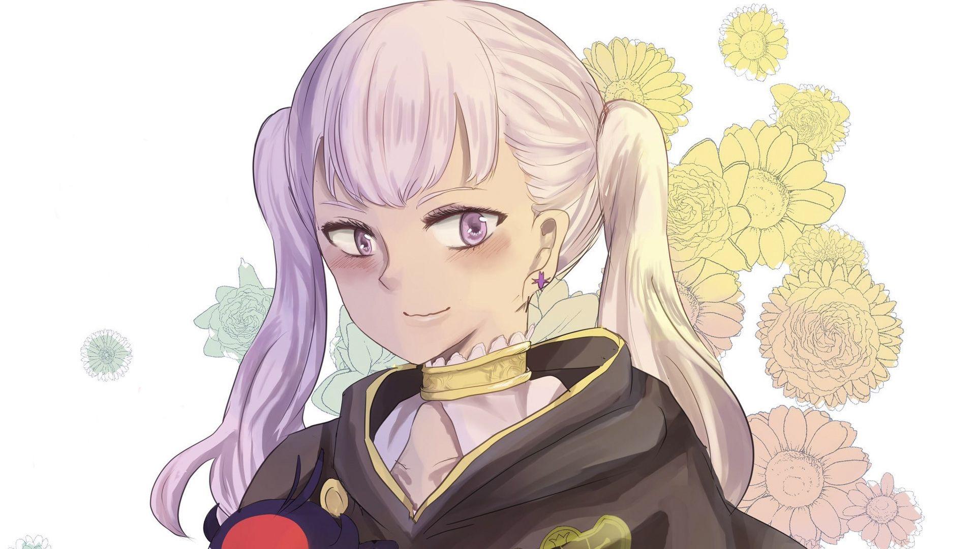 1920x1080 Pink Eyes White Hair Noelle Silva HD Black Clover Wallpaper