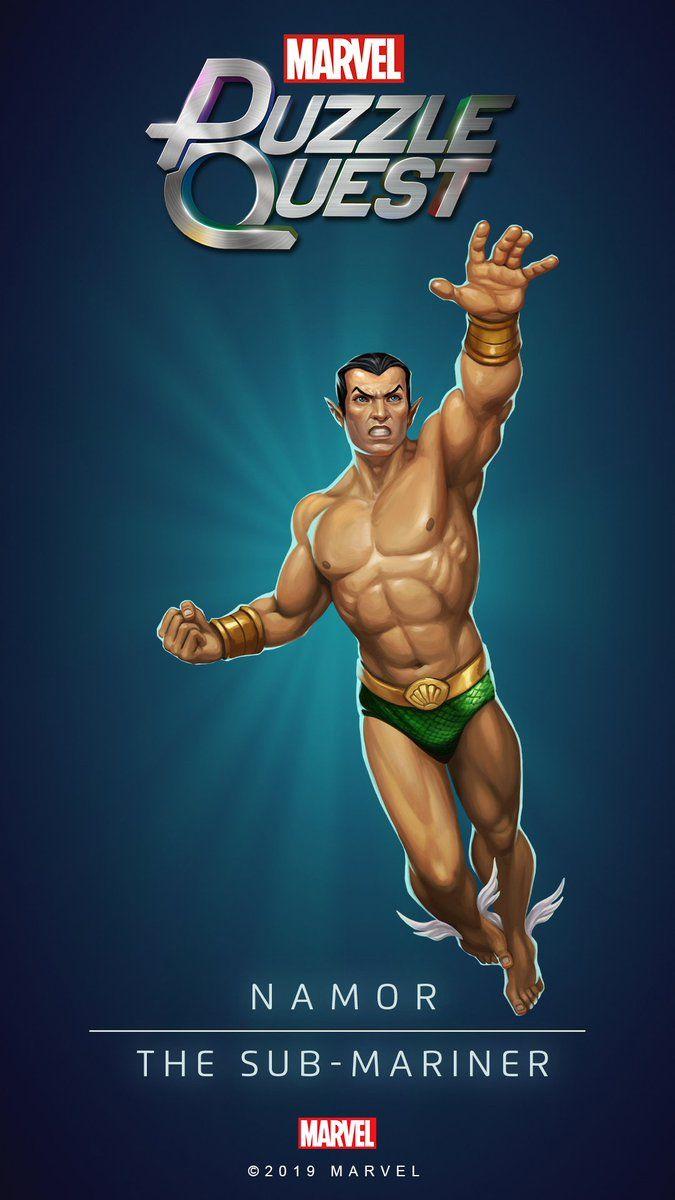 675x1200 Marvel Puzzle Quest a splash with these new Namor wallpaper available for your mobile device! #MarvelPuzzleQuest