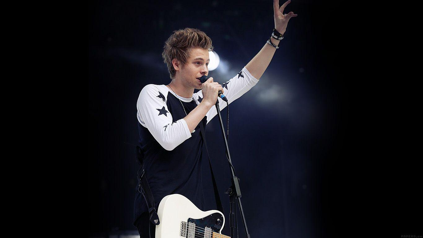 1366x768 wallpaper for desktop, laptop. luke hemmings 5 seconds of summer music