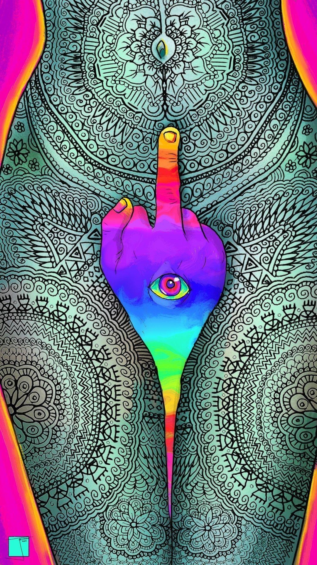 1080x1920 Trippy Alien Wallpaper on ZenWallpaper