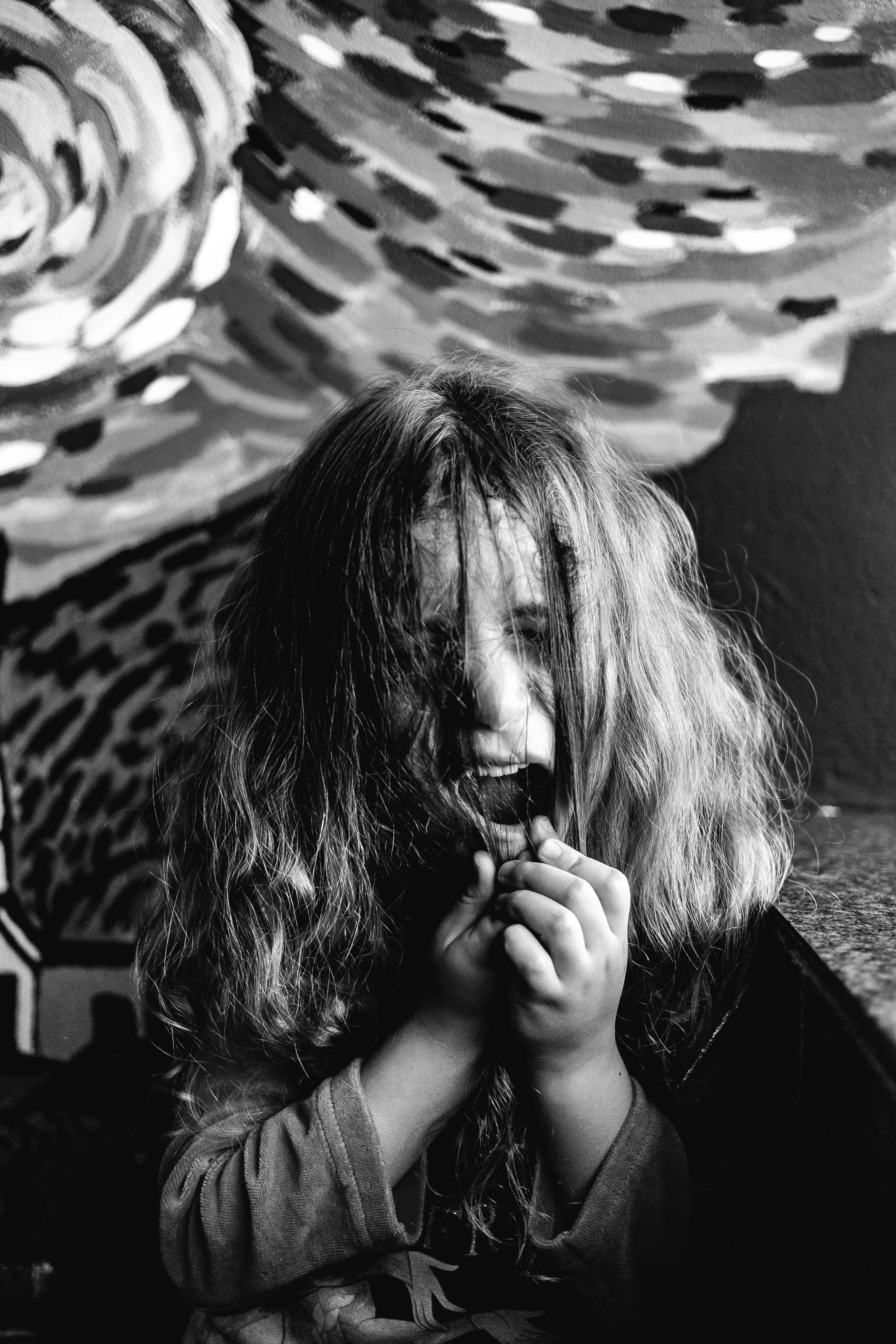3840x5760 Black and White Picture of a Crying Child · Free
