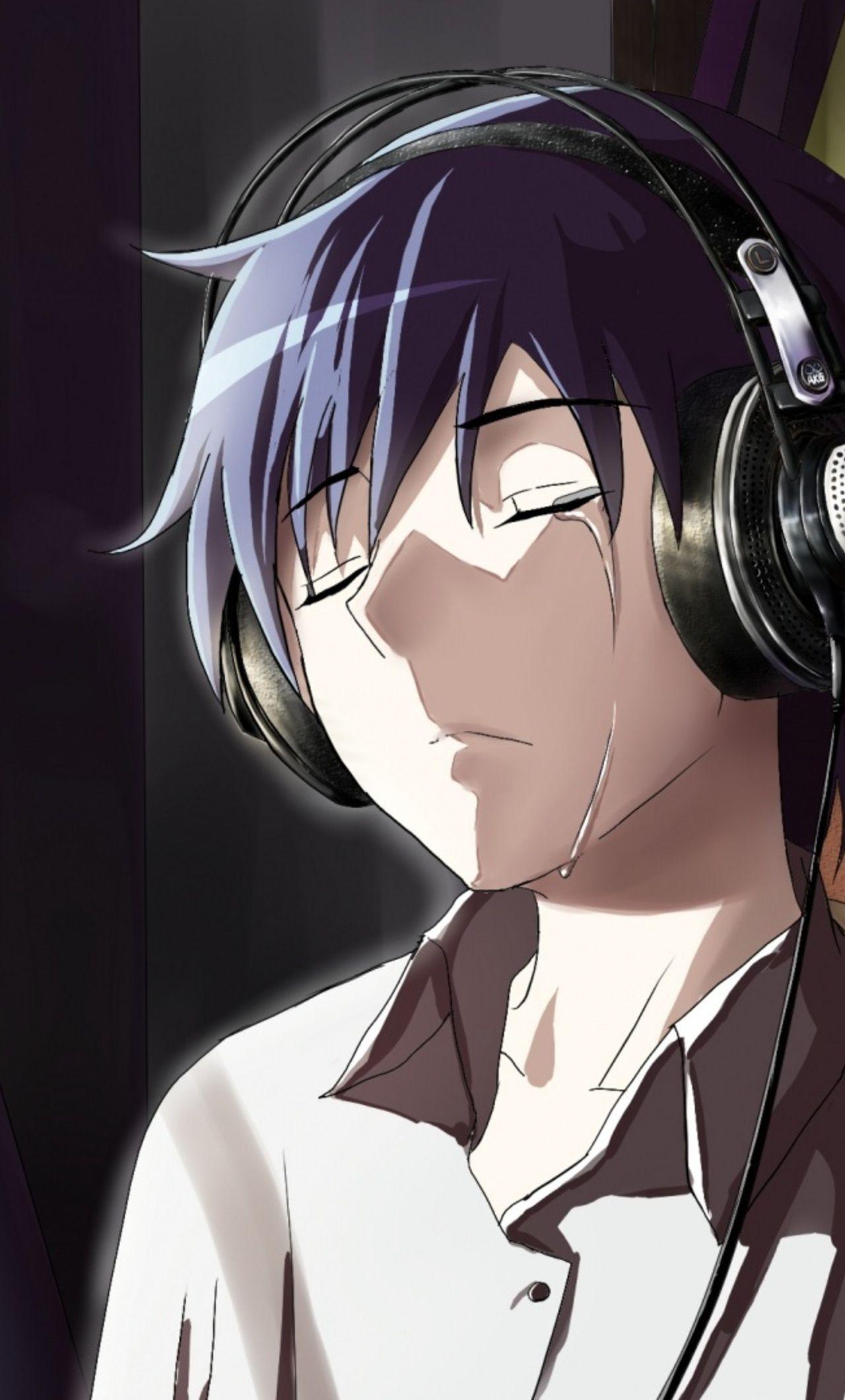1280x2120 Anime Demon Boy Crying .