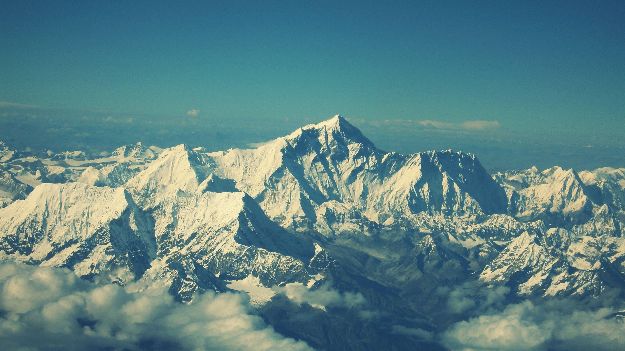 2560x1440 winter, Mountain, Sky, Clouds, Landscape, Snow, Cold, Himalayas, Nepal Wallpaper HD / Desktop and Mobile Background