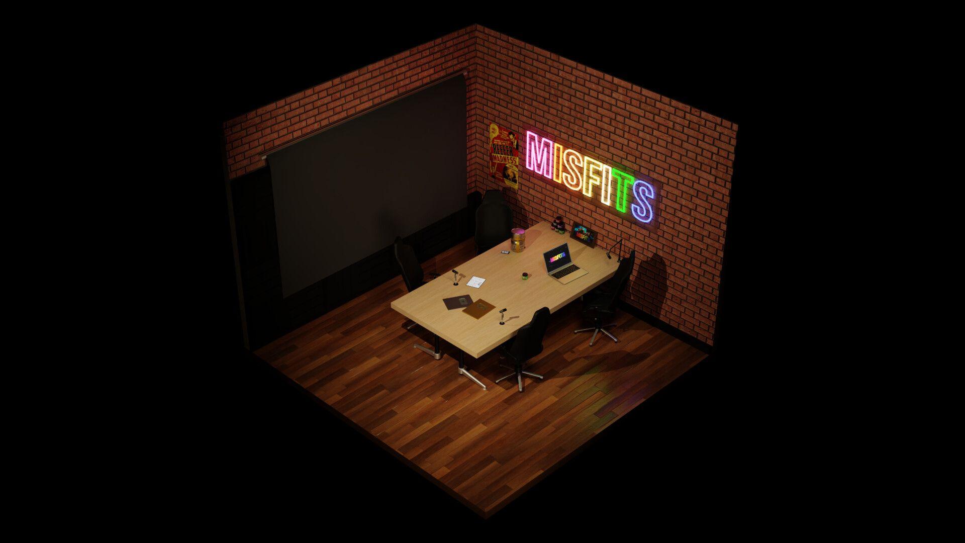 1920x1080 Misfits Podcast room, Joao Salgueiro