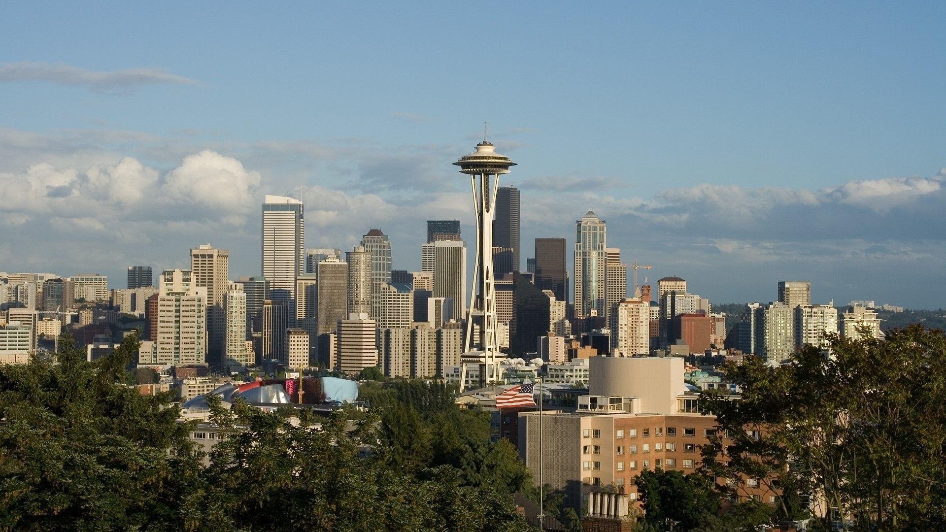 1920x1080 1920x1080 Usa, Seattle, Buildings, View from above, Sky wallpaper JPG
