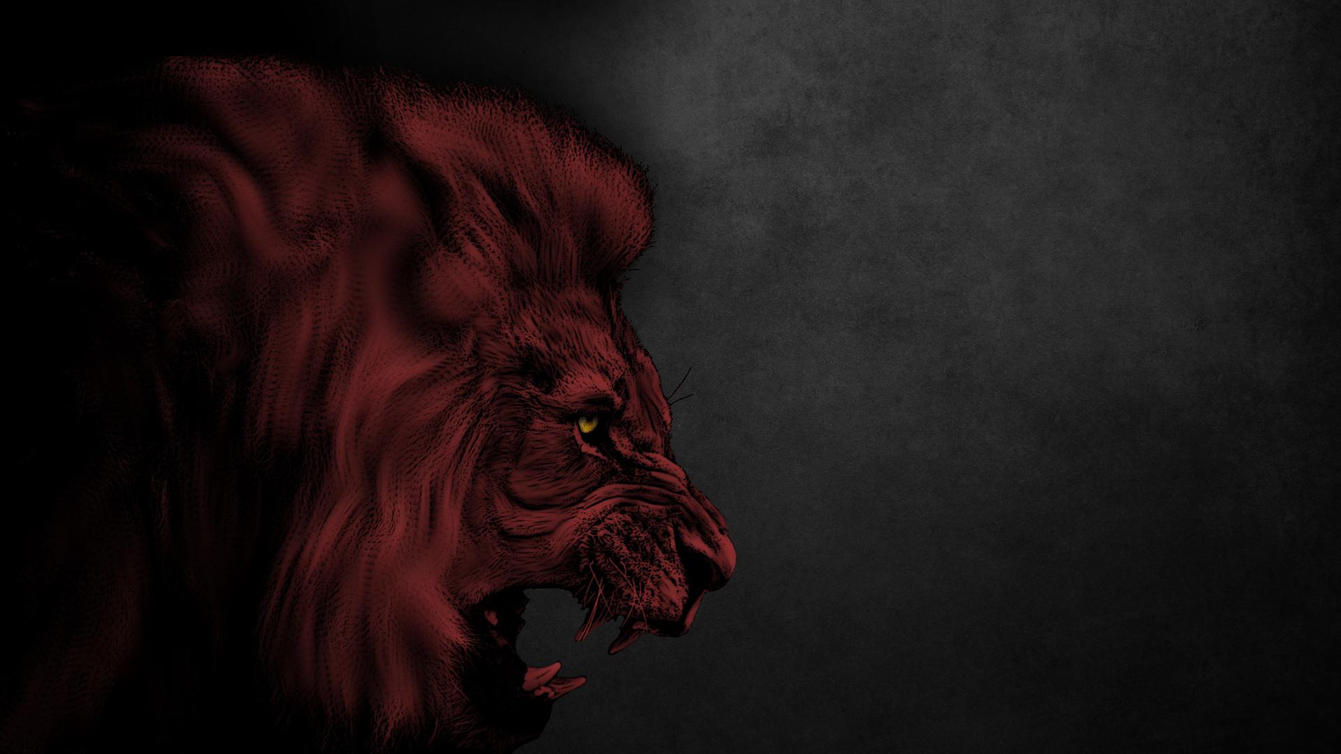 1920x1080 Red Lion Art Wallpaper, HD Artist 4K Wallpaper, Image, Photo and Background