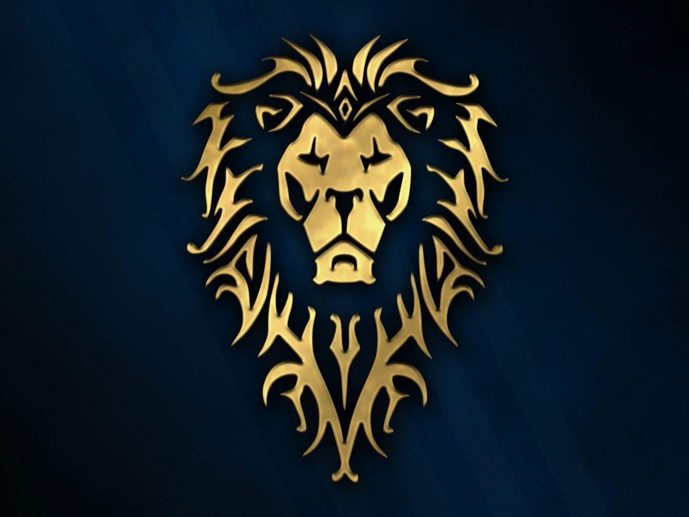1400x1050 Gold Lion Logo Wallpaper, Cinema, Golden, Game, Warcraft, Blue, Wow, Symbol • Wallpaper For You