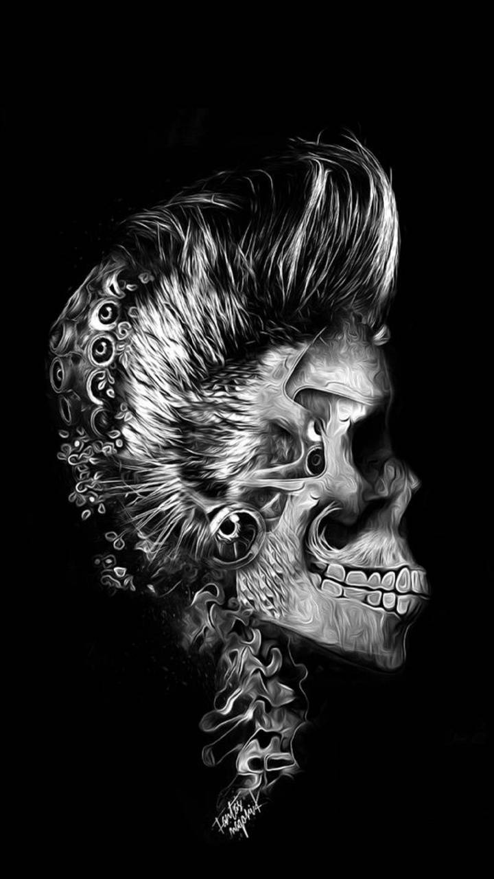 720x1280 Hipster skull wallpaper