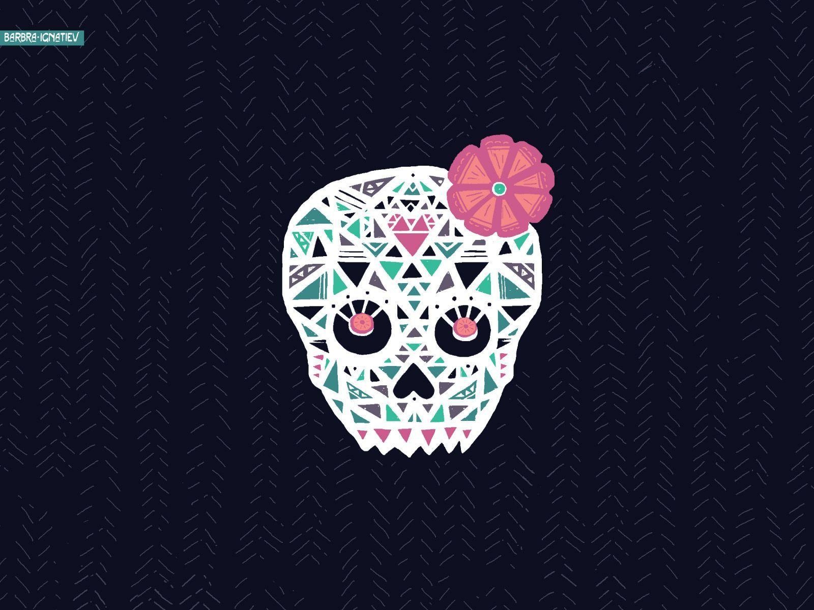 1600x1200 Girly Skull Wallpaper for Laptop .
