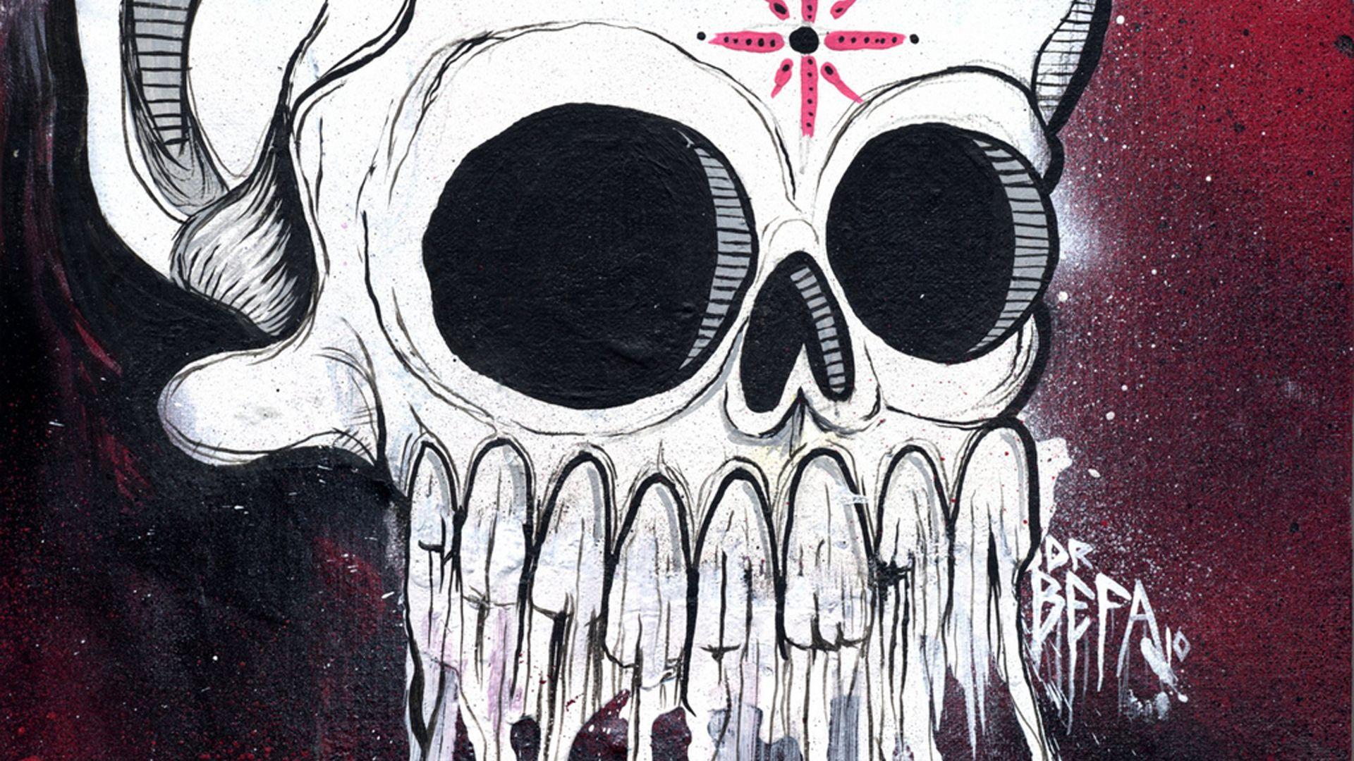 1920x1080 Download Spray Paint Skull Wallpaper 1920x1080