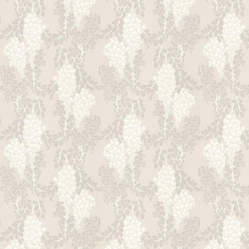 1000x1000 Wisteria by Farrow & Ball White / Grey / Light Taupe : Wallpaper Direct