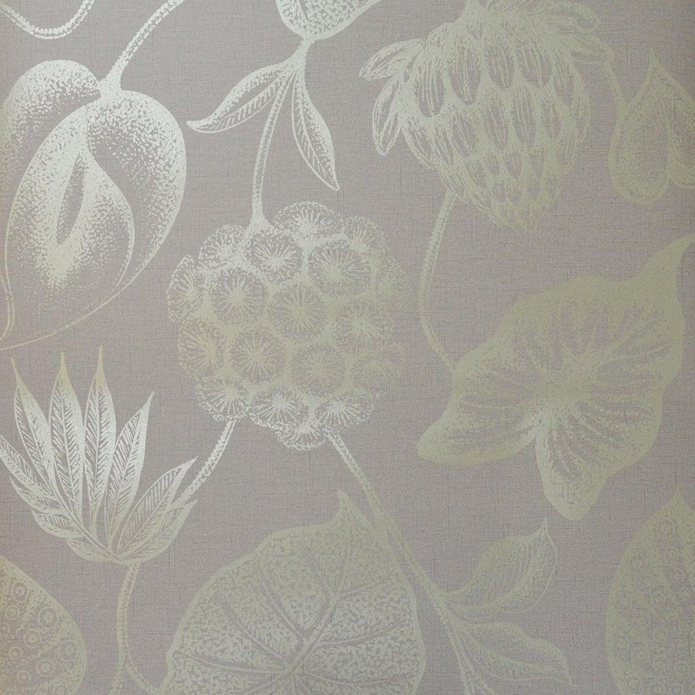 1000x1000 Havanna Metallic Foliage Wallpaper Taupe