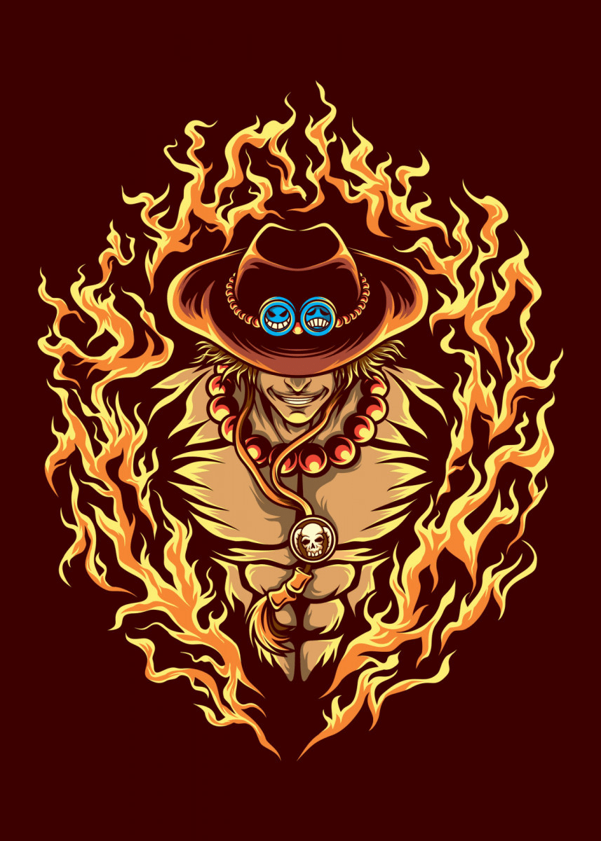 857x1200 One Piece Ace Logo .