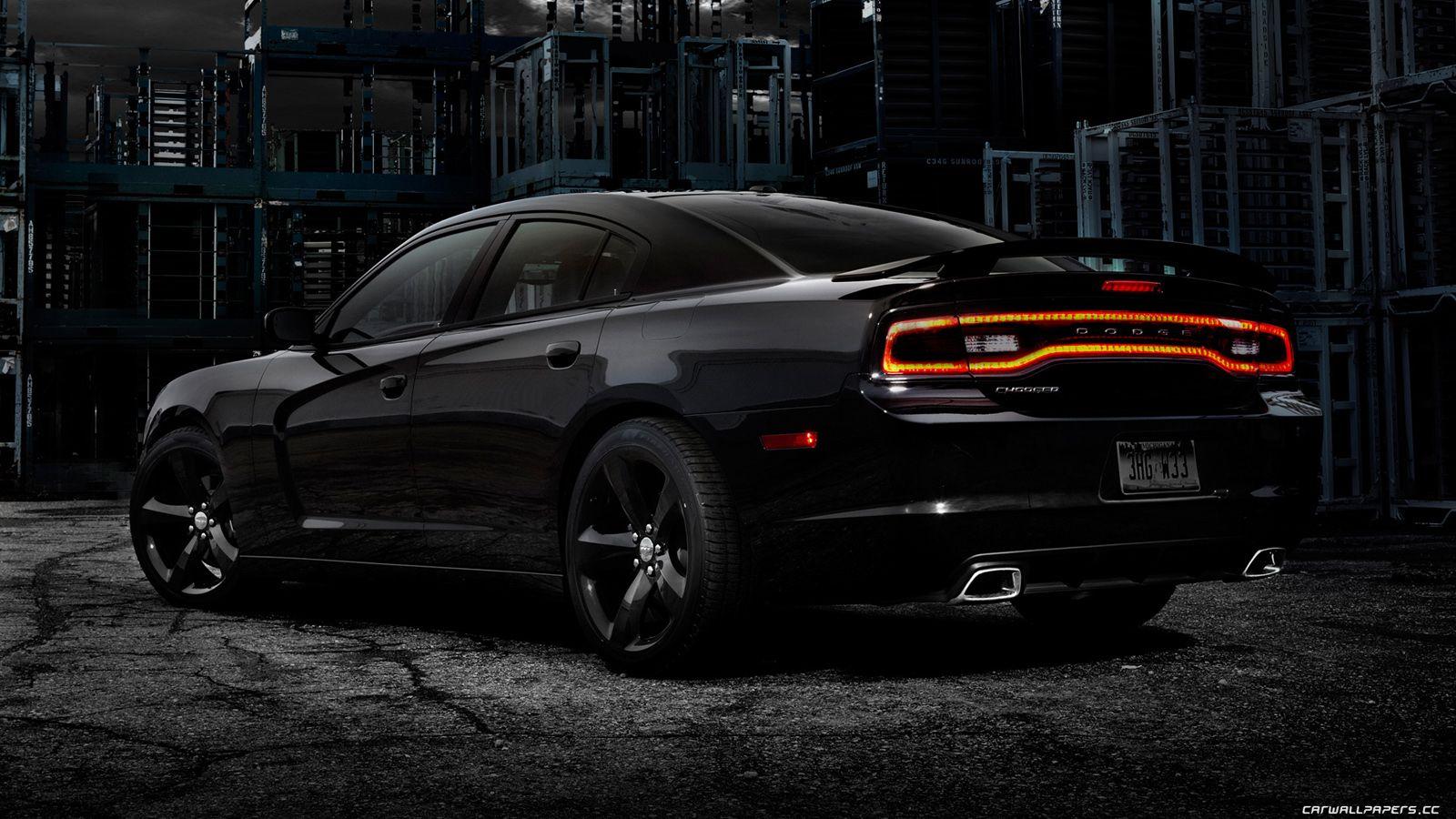 1600x900 Black Dodge Car Wallpaper HD