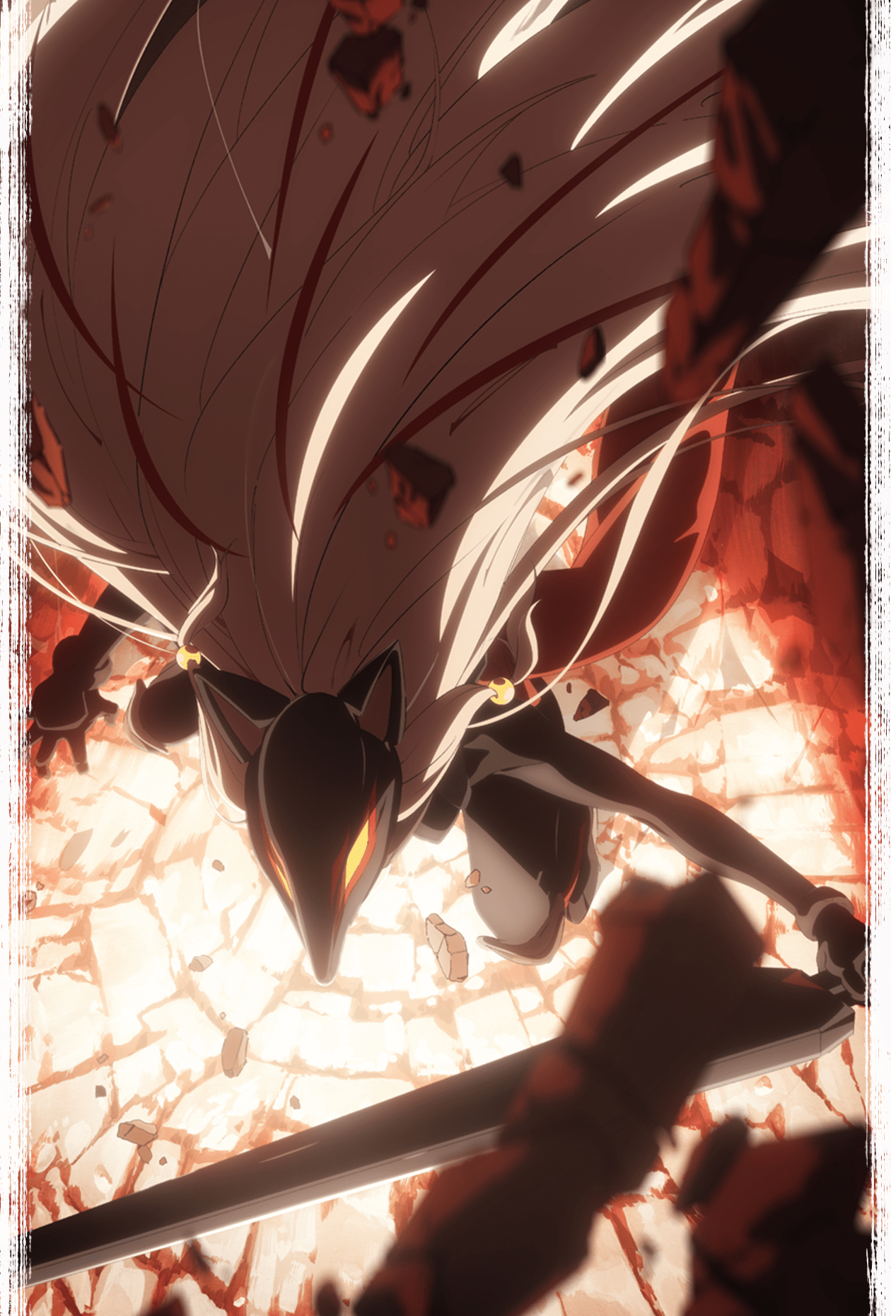 1260x1860 Black Fox Anime Wallpaper