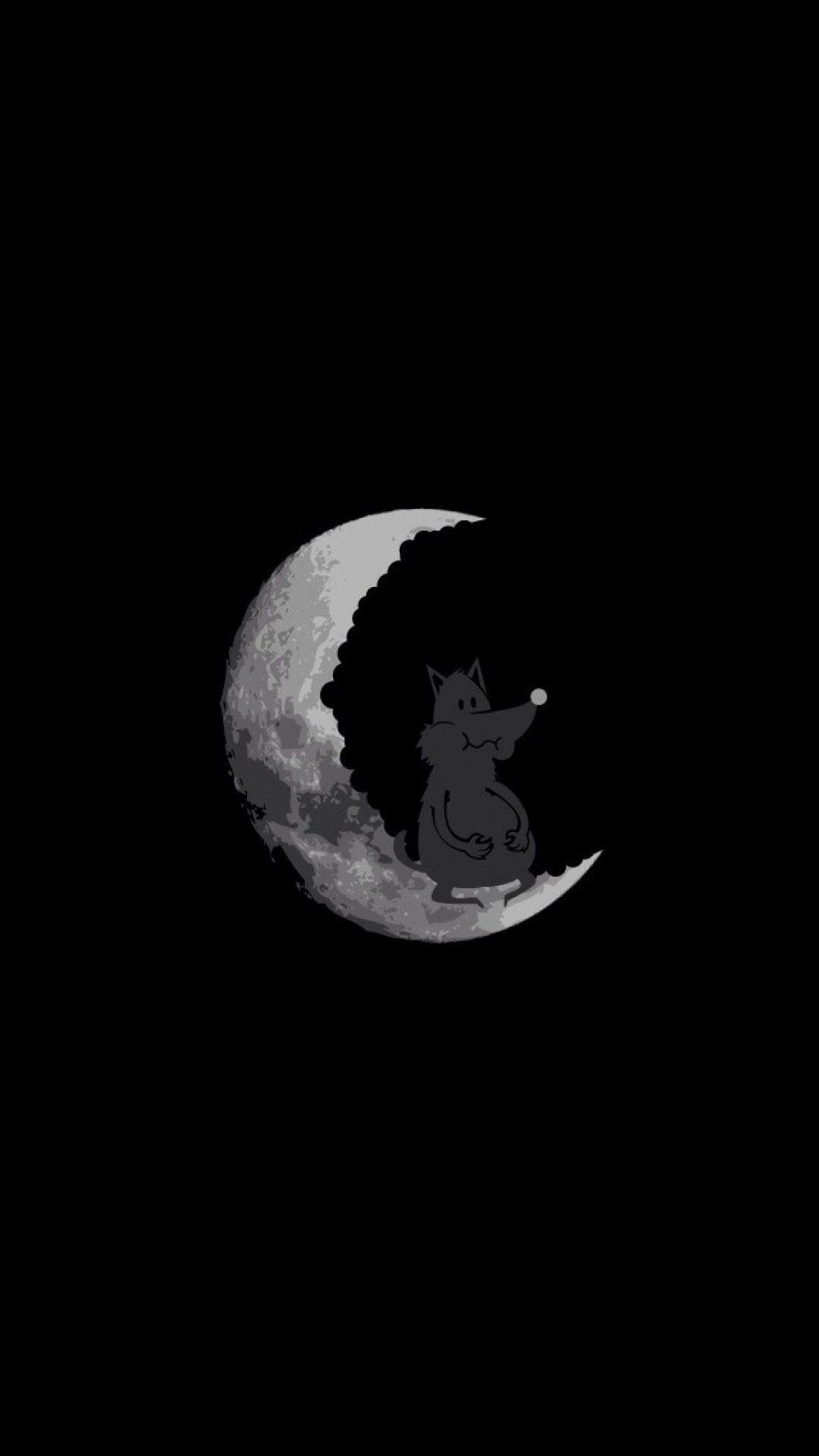 1080x1920 Cartoon Android Black Wallpaper