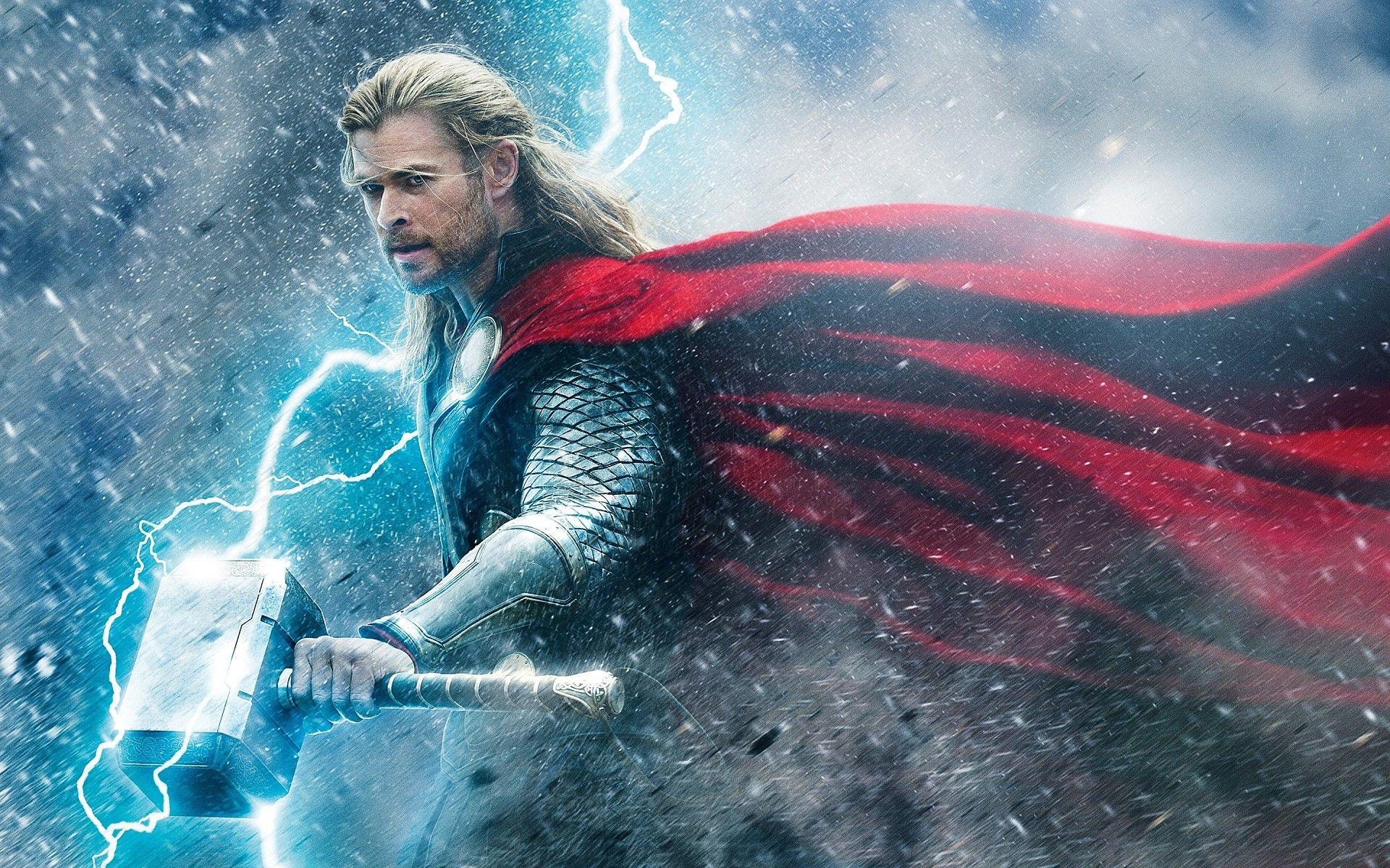 1920x1200 Thor, Chris Hemsworth, Men, Mjolnir, Lightning, Superhero, Marvel Comics, Comics Wallpaper HD / Desktop and Mobile Background