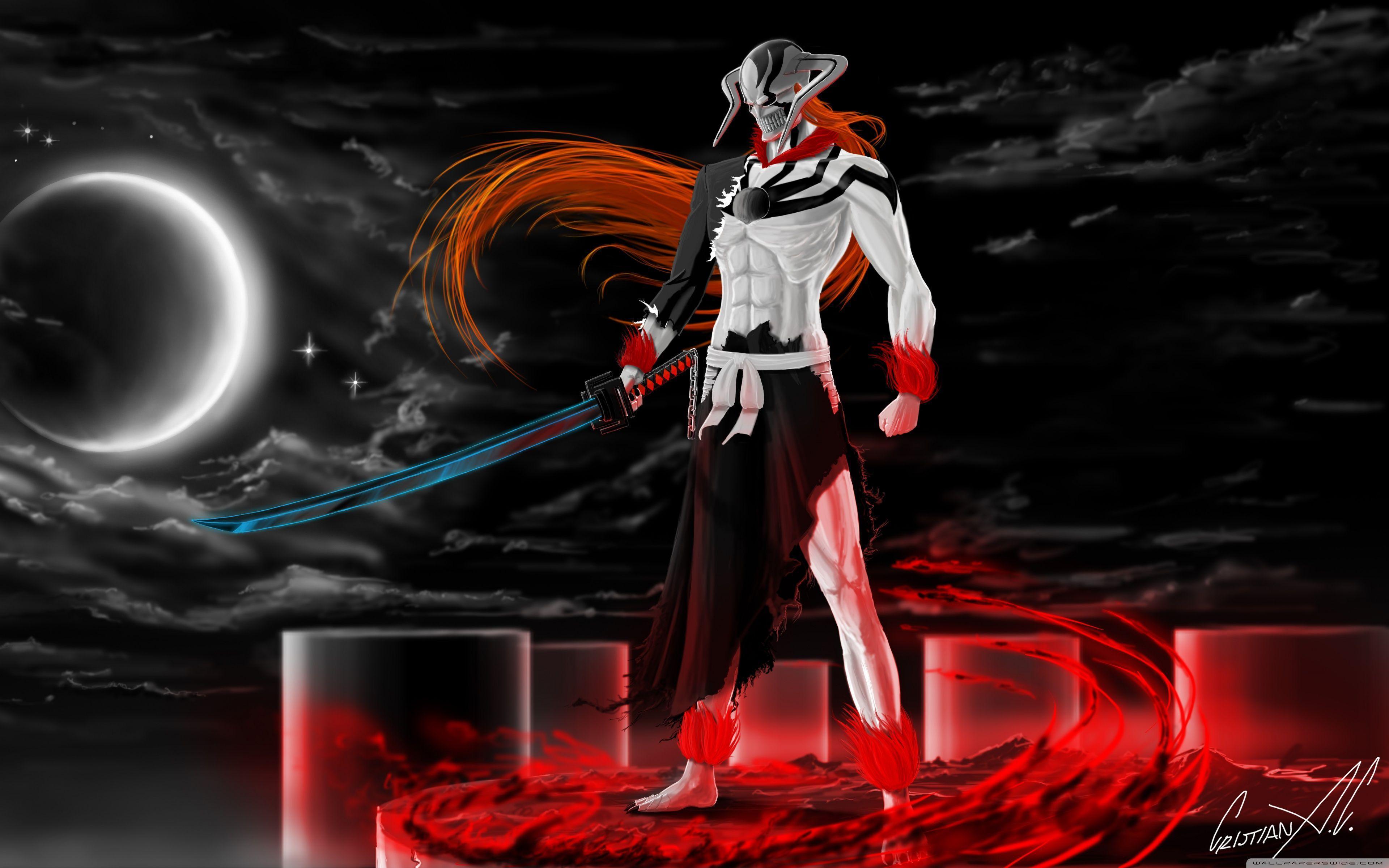 Ichigo VS Ulquiorra, vasto lorde ichigo, vasto lorde, horns, ichigo  kurosaki, HD wallpaper