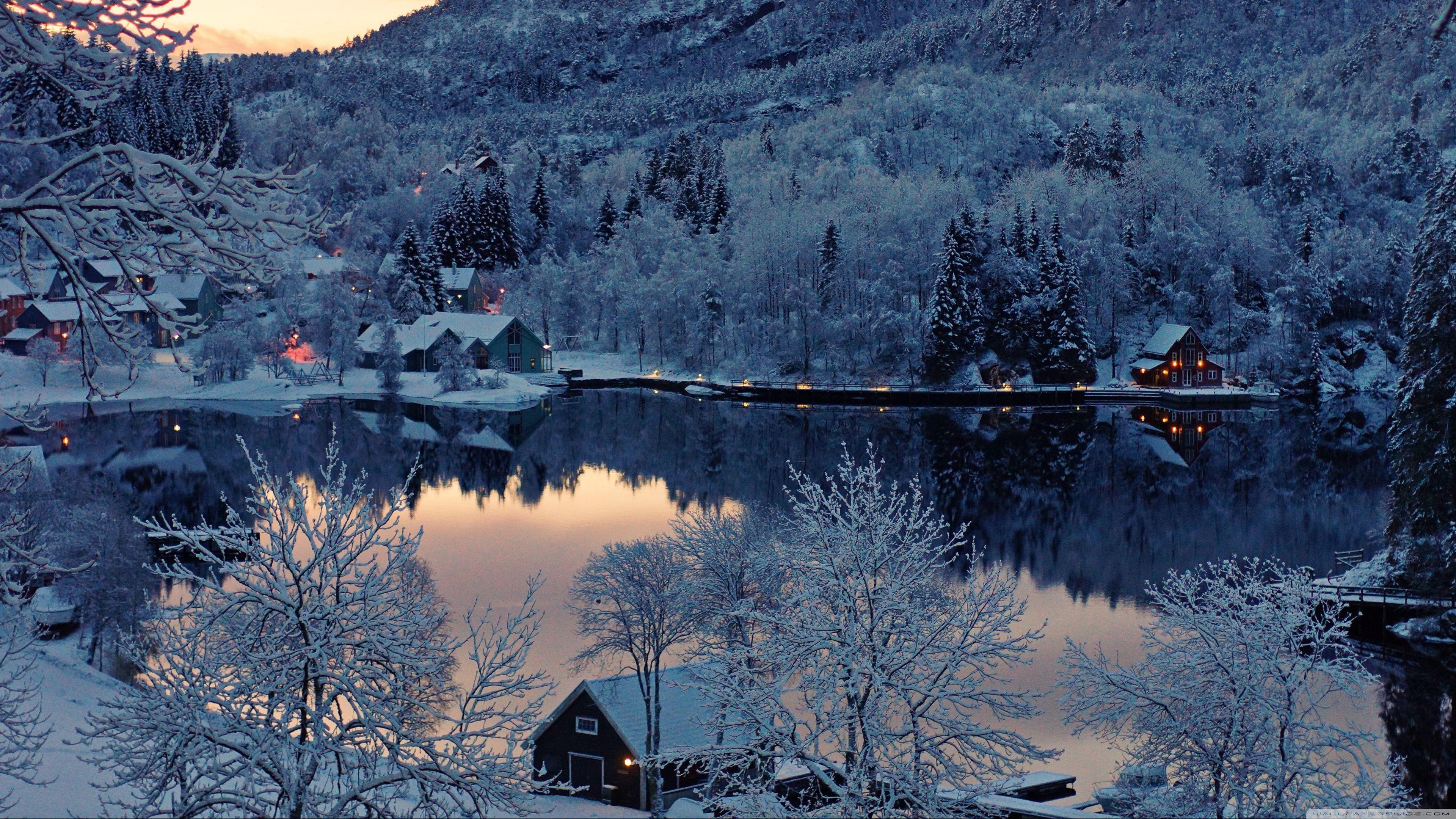 3840x2160 Scotland Winter Wallpaper