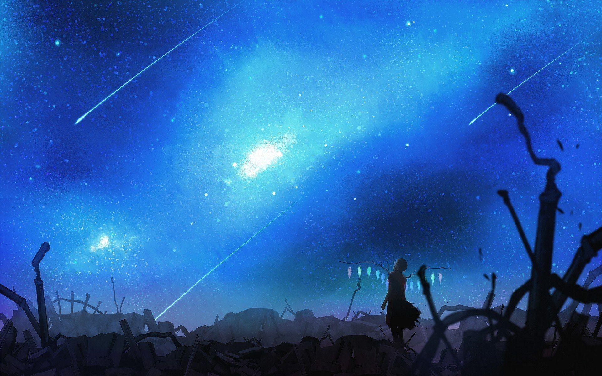 1920x1200 Dark Anime Scenery