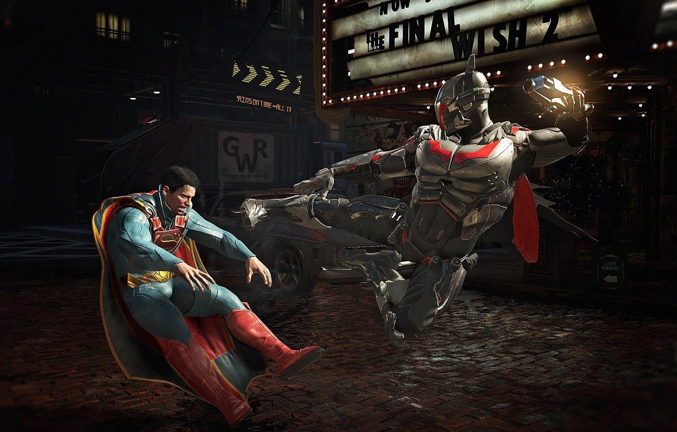 1332x850 Wallpaper Game, Batman, Armor, Fight, Bat, Superman, Hero, Suit, Bruce Wayne, Yuusha, Kal El, Cape, Injustice For Desktop, Section игры