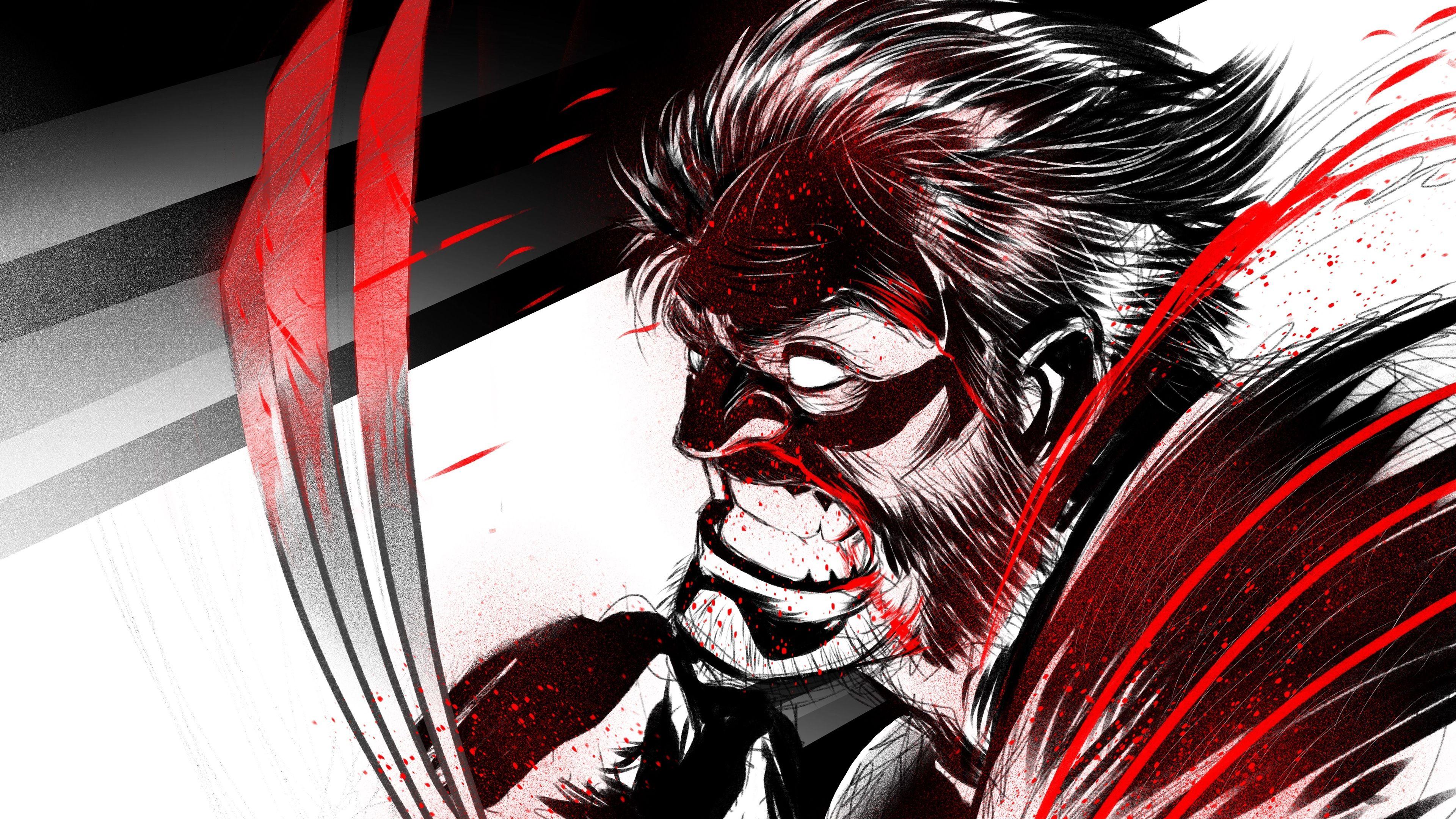 3840x2160 Wolverine Illustration 4k HD Art