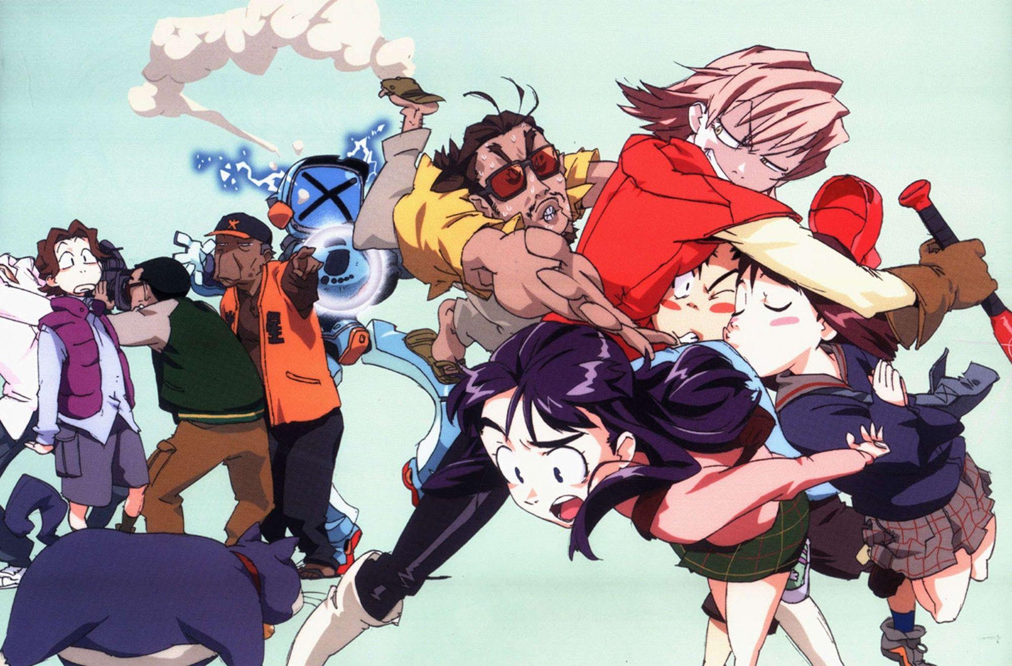 2000x1316 FLCL Anime Shelf